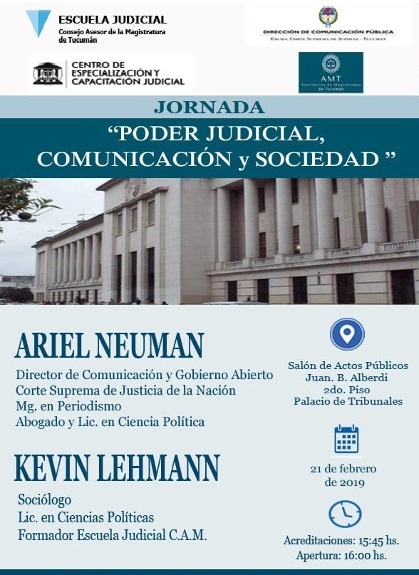 Jornada «Poder Judicial, Comunicación y Sociedad»