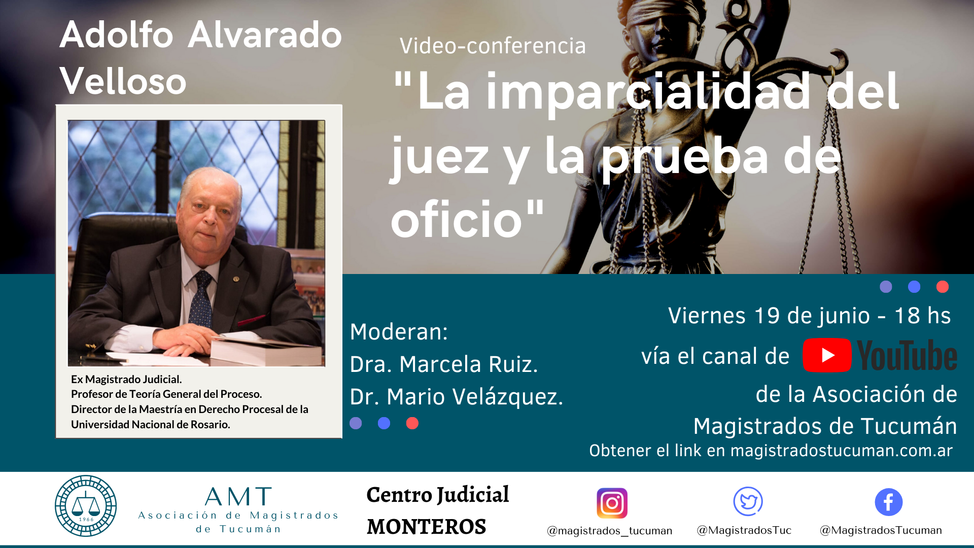 Vuelva a ver la conferencia de Adolfo Alvarado Velloso «La imparcialidad del juez y la prueba de oficio»