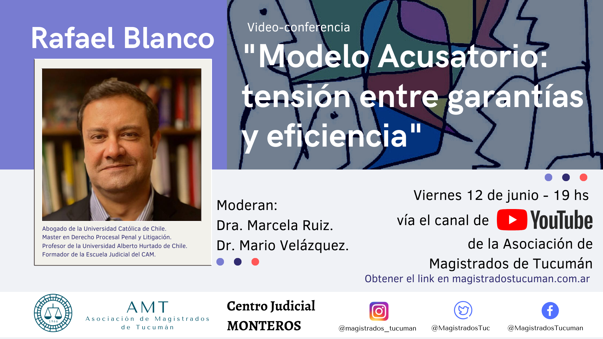 Vuelva a ver la conferencia de Rafael Blanco: «Modelo Acusatorio: tensión entre garantías y eficiencia»