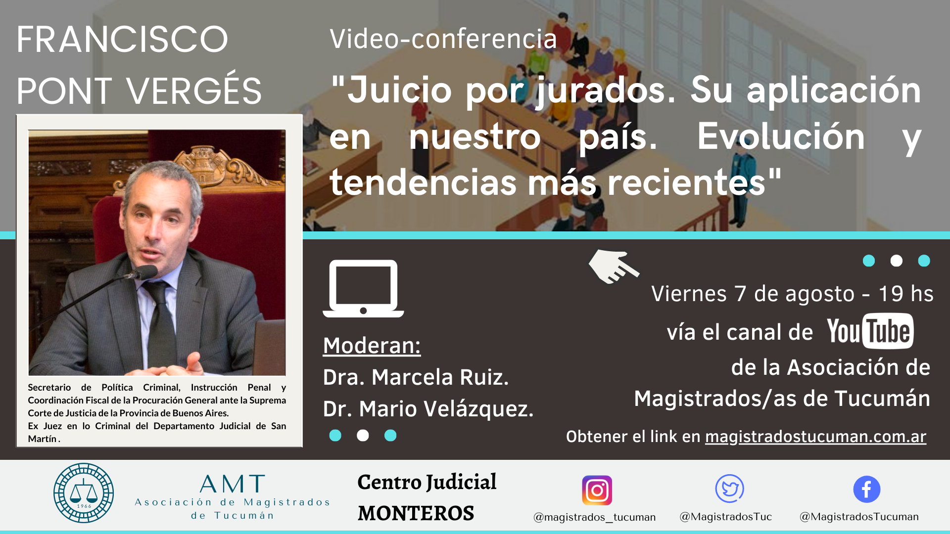 Vuelva a ver la conferencia de Francisco Pont Vergés «Juicio por jurados. Su aplicación en nuestro país. Evolución y tendencias más recientes»