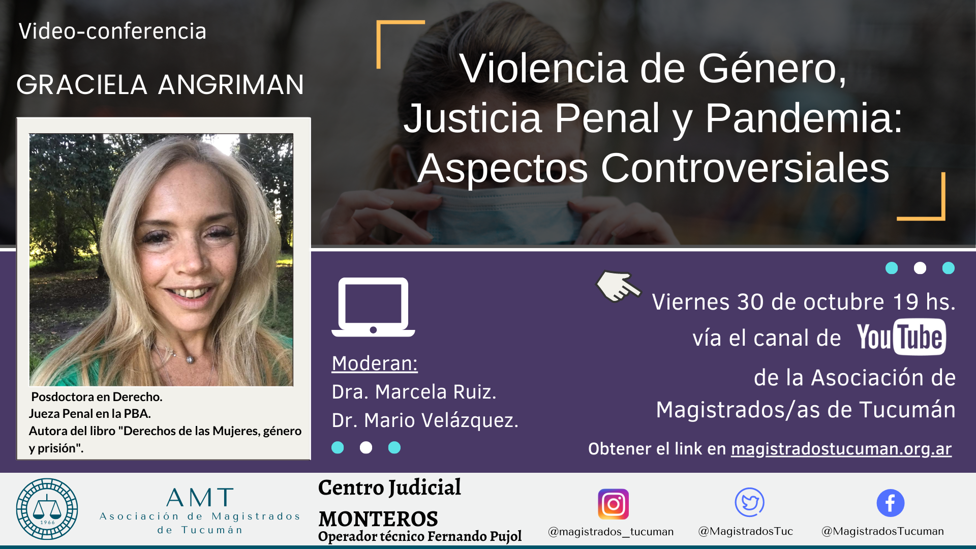 Vuelva a ver la conferencia de Graciela Angriman «Violencia de Género, Justicia Penal y Pandemia»