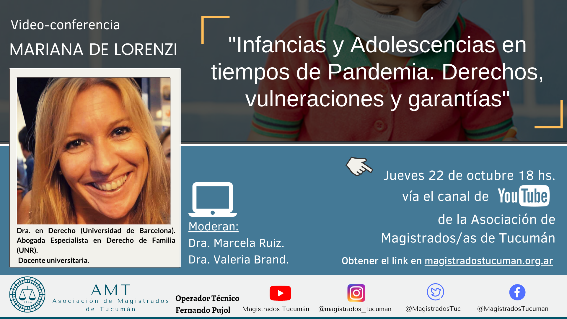 Vuelva a ver la conferencia de Mariana De Lorenzi «Infancias y Adolescencias en Tiempos de Pandemia. Derechos, Vulneraciones y Garantías»