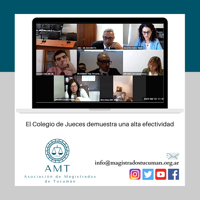 A 6 meses de la implementación del nuevo Código Procesal Penal en Tucumán, el Colegio de Jueces demuestra una alta efectividad