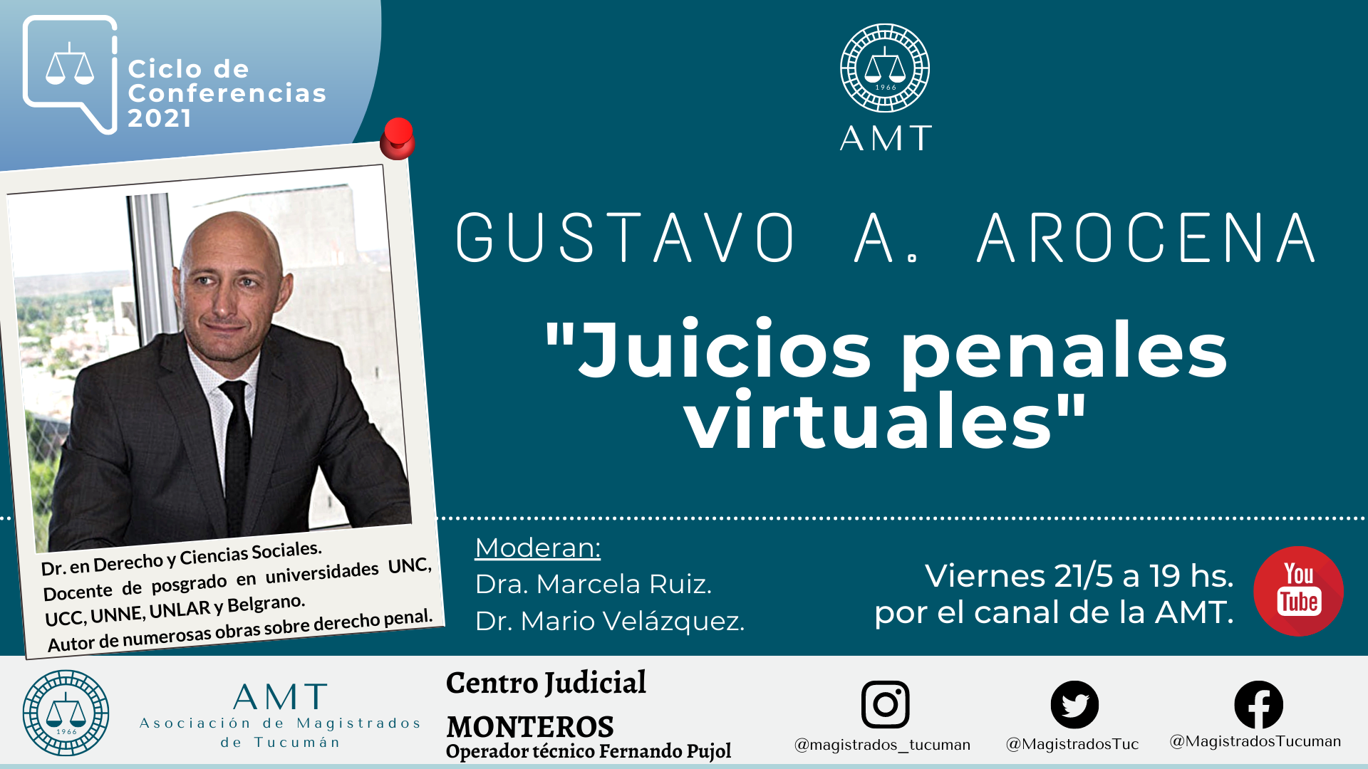 Vuelva a ver la conferencia de Gustavo Arocena «Juicios penales virtuales»