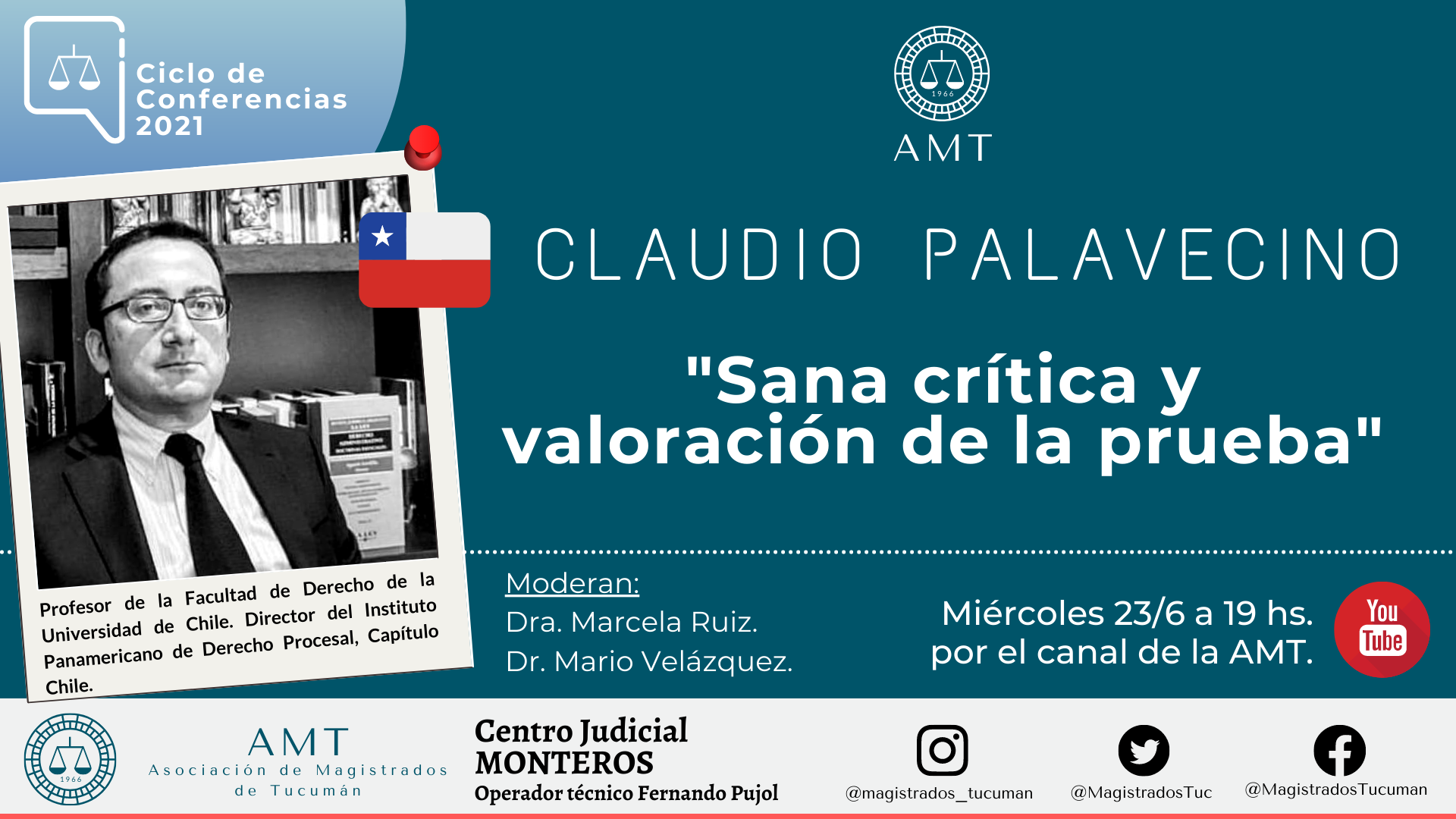 Vuelva a ver la conferencia de Claudio Palavecino «Sana crítica y valoración de la prueba»
