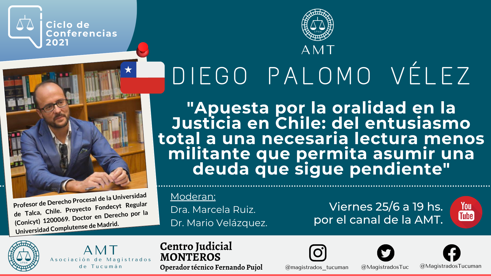 Vuelva a ver la conferencia de Diego Palomo Vélez «Apuesta por la oralidad en la justicia en Chile»