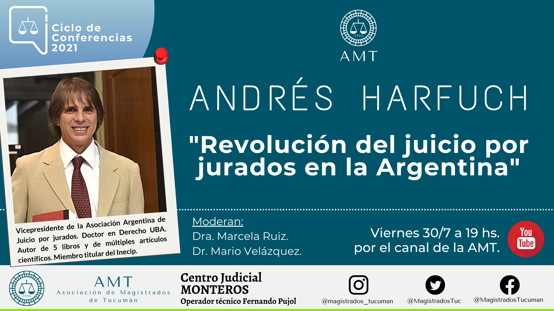 Vuelva a ver la conferencia de Andrés Harfuch «Revolución del juicio por jurados en la Argentina»