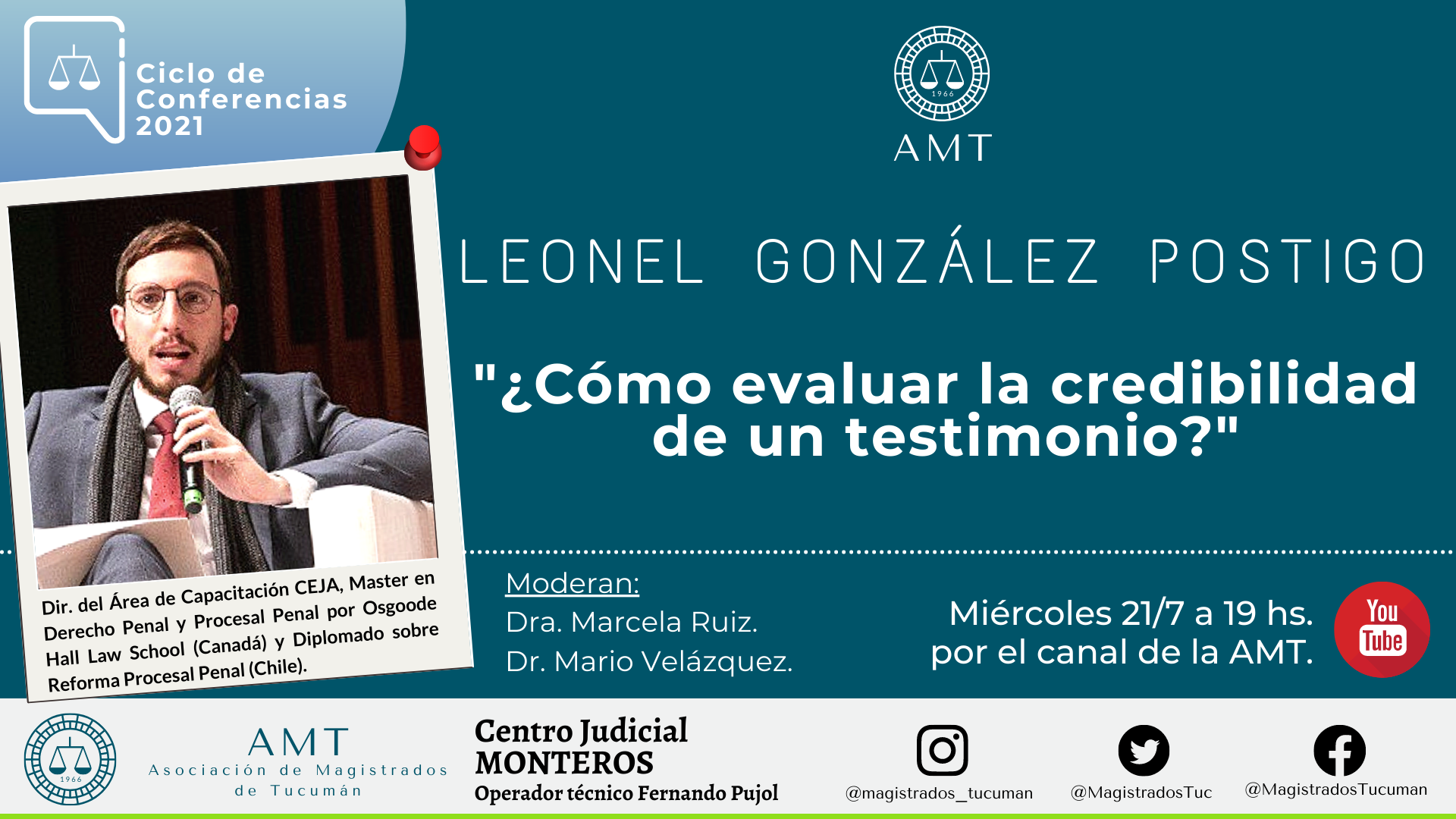 Vuelva a ver la conferencia de Leonel González Postigo «Cómo evaluar la credibilidad de un testimonio»