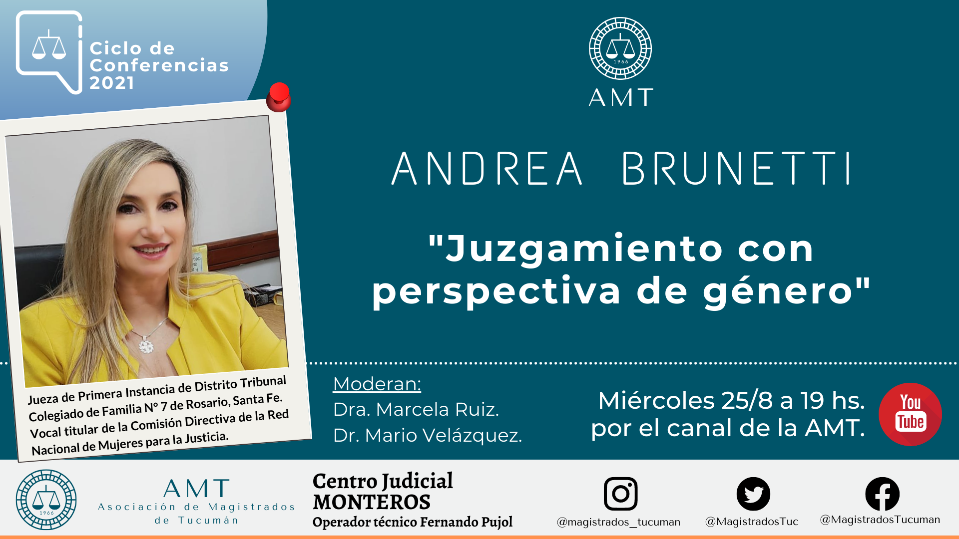 Vuelva a ver la conferencia de Andrea Brunetti – «Juzgamiento con perspectiva de género»