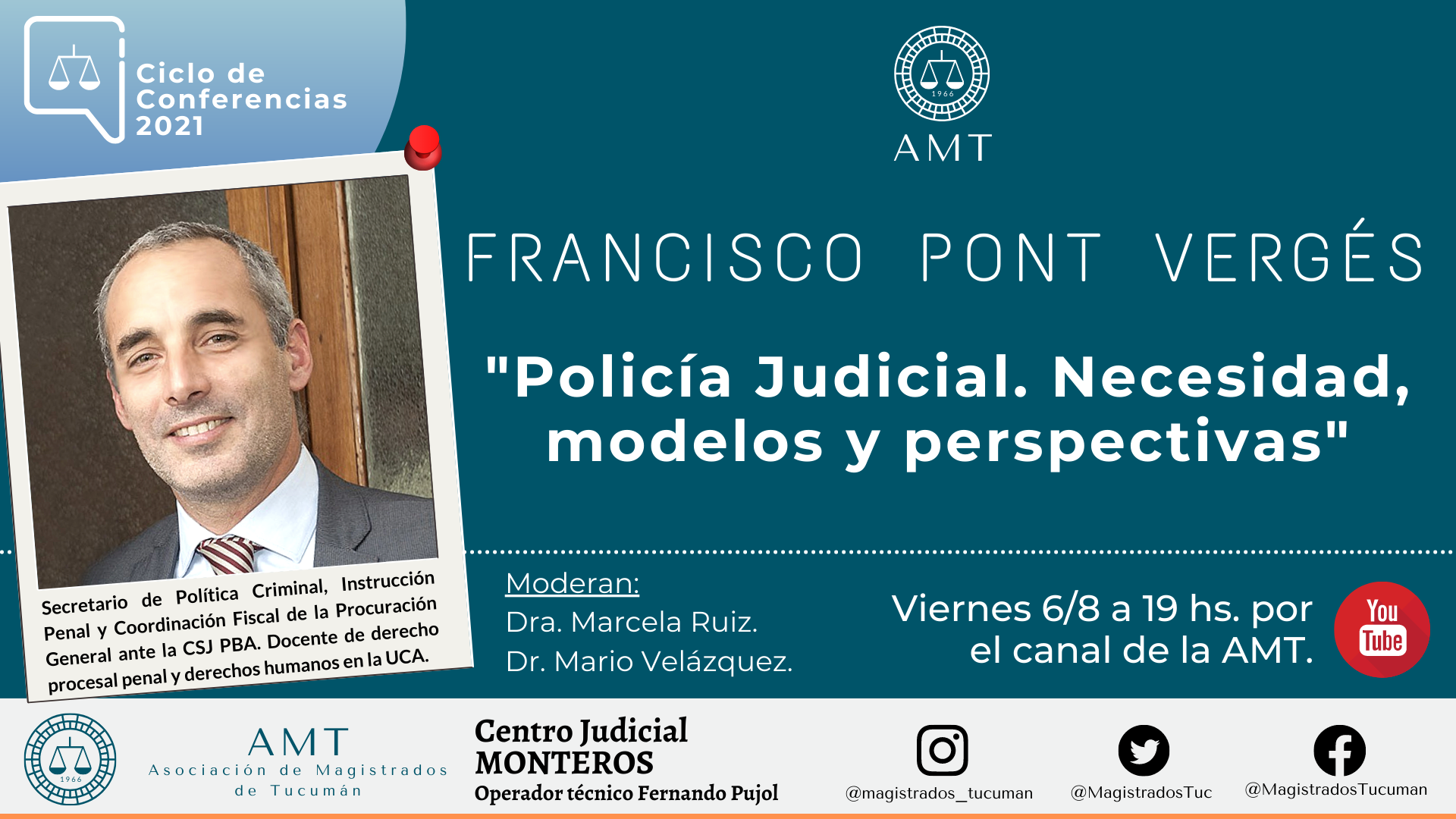 Vuelva a ver la conferencia de Francisco Pont Vergés «Policía Judicial. Necesidad, modelos y perspectivas»