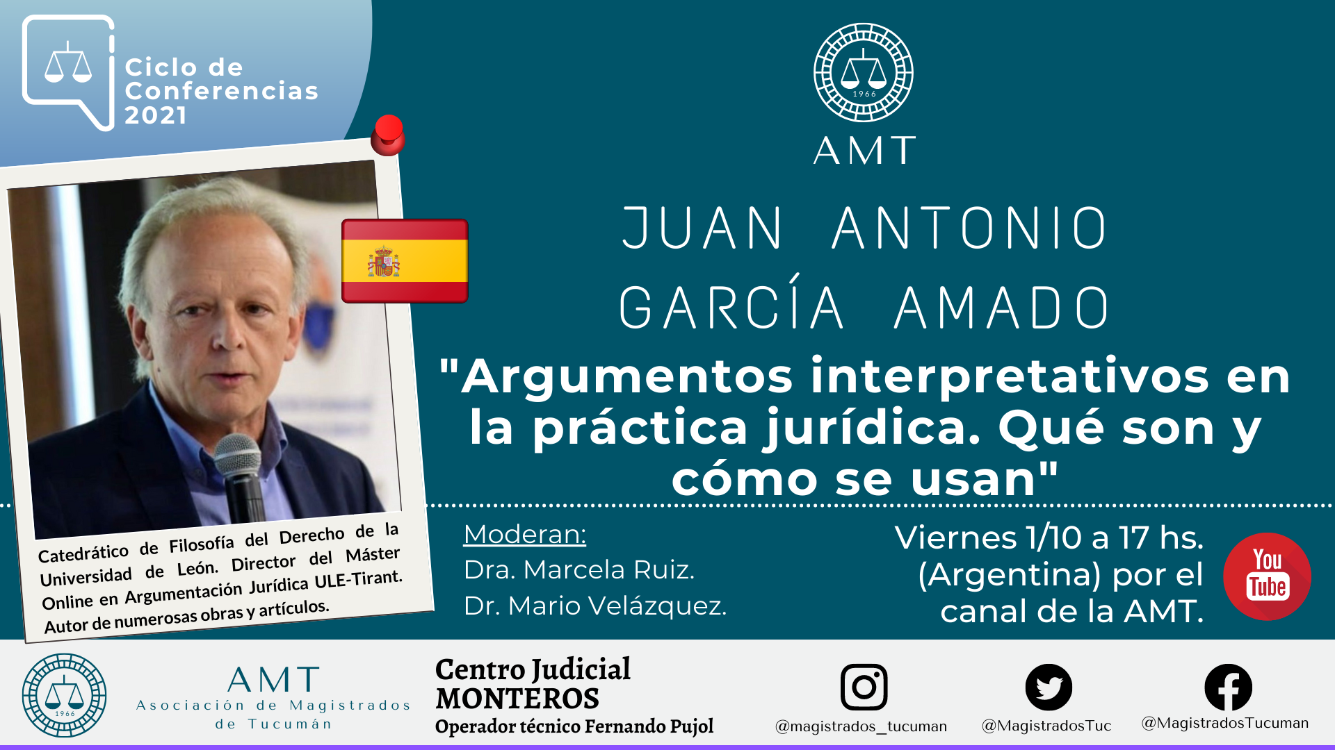 Vuelva a ver la conferencia de Juan Antonio García Amado «Argumentos interpretativos en la práctica jurídica»