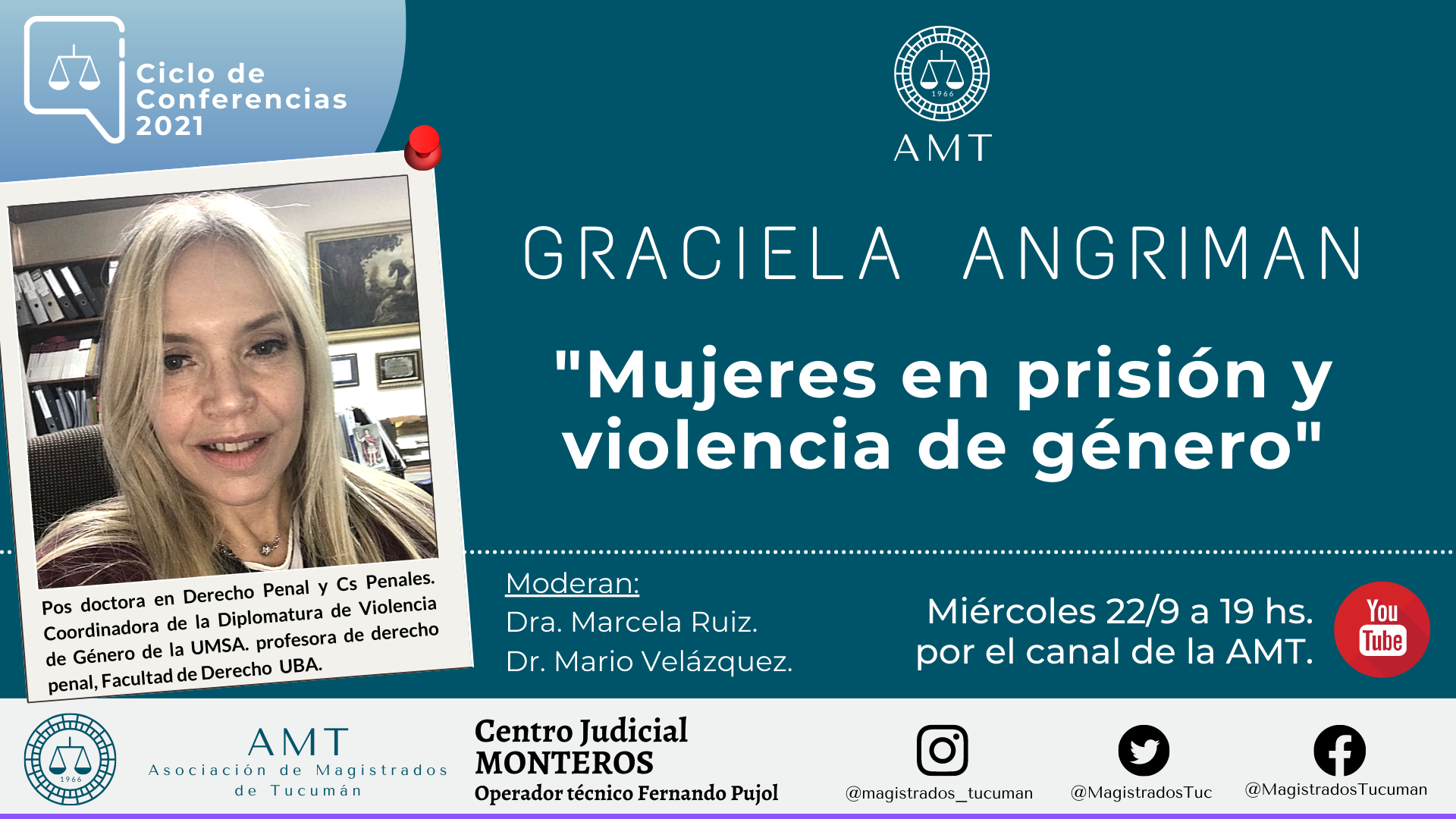 Vuelva a ver la conferencia de Graciela Angriman «Mujeres en prisión y violencia de género»