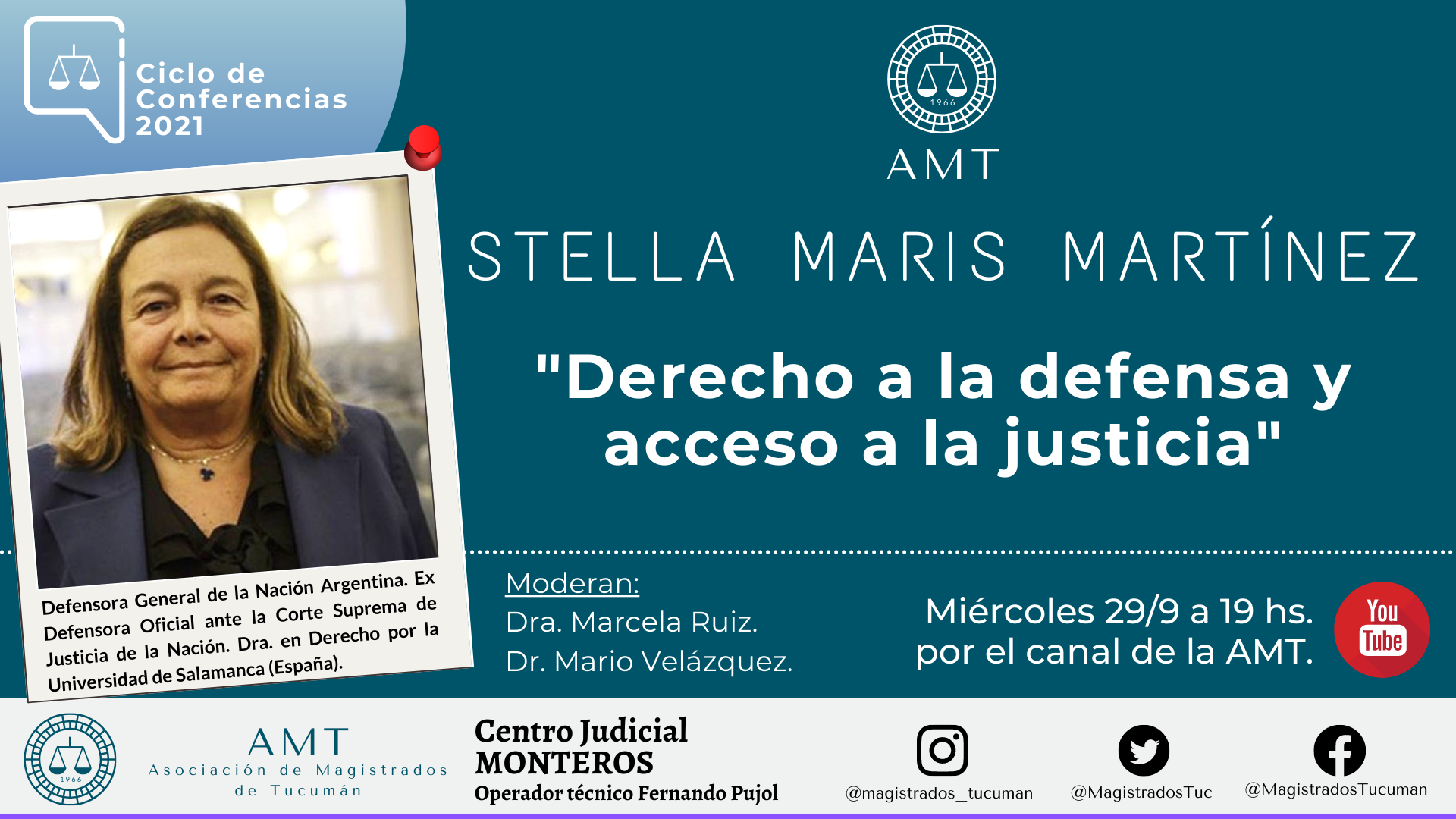 Vuelva a ver la conferencia de Stella Maris Martínez  «Derecho a la defensa y acceso a la justicia»