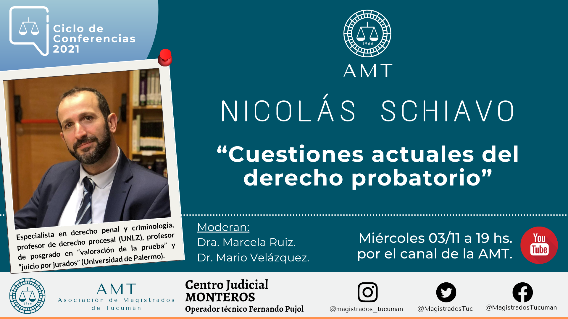 Vuelva a ver la conferencia de Nicolás Schiavo «Cuestiones actuales del derecho probatorio»