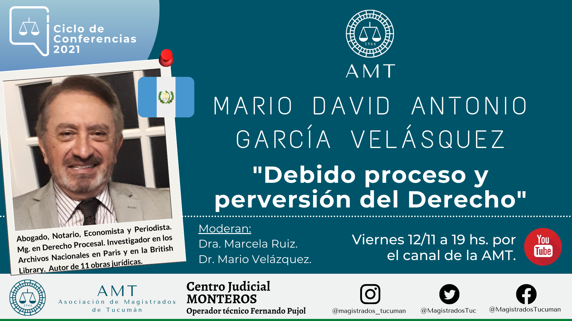 Vuelva a ver la conferencia de Mario García Velázquez «Debido proceso y perversión del Derecho»