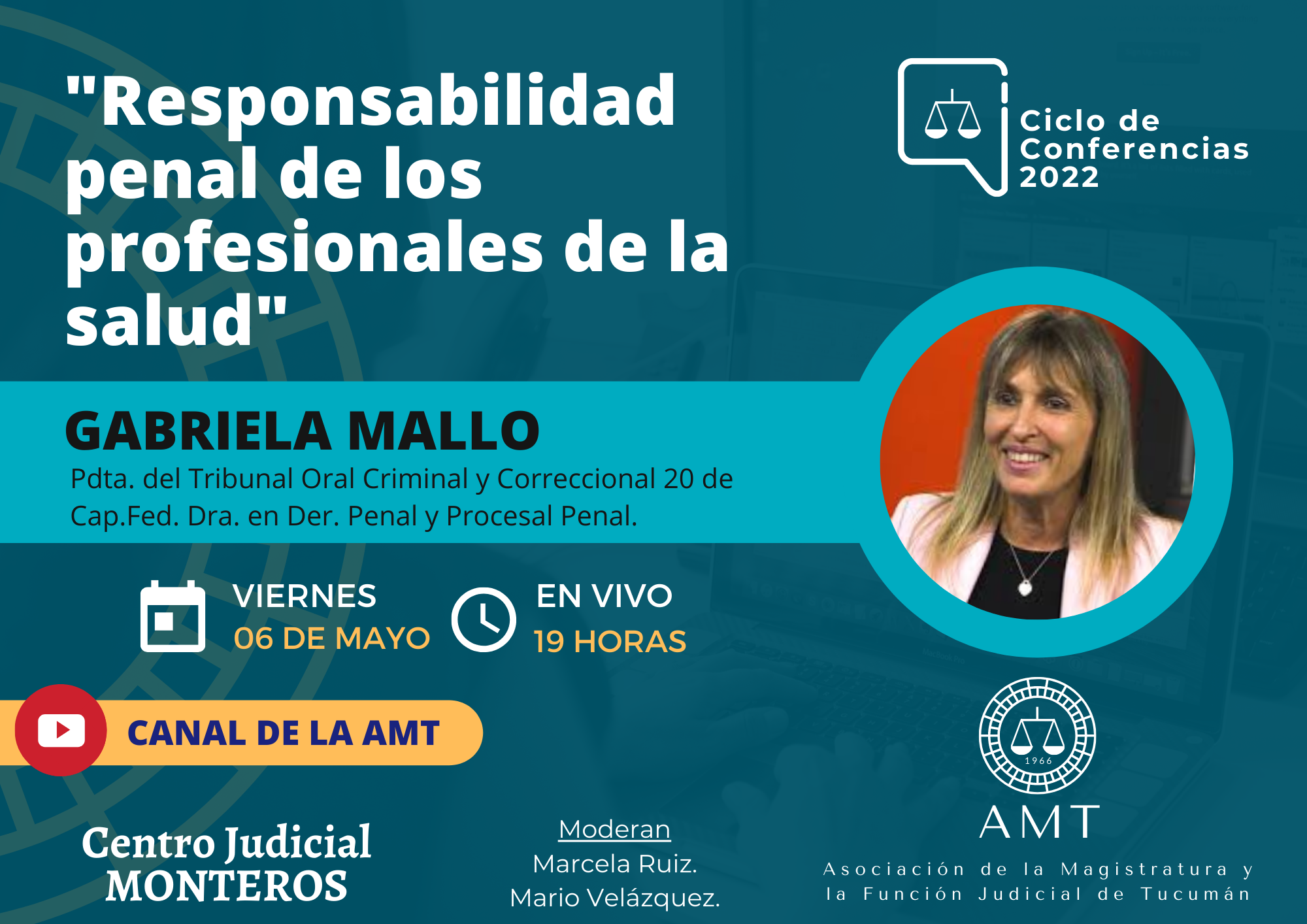 Vuelva a ver la conferencia de Gabriela Mallo «Responsabilidad penal de los profesionales de la salud»
