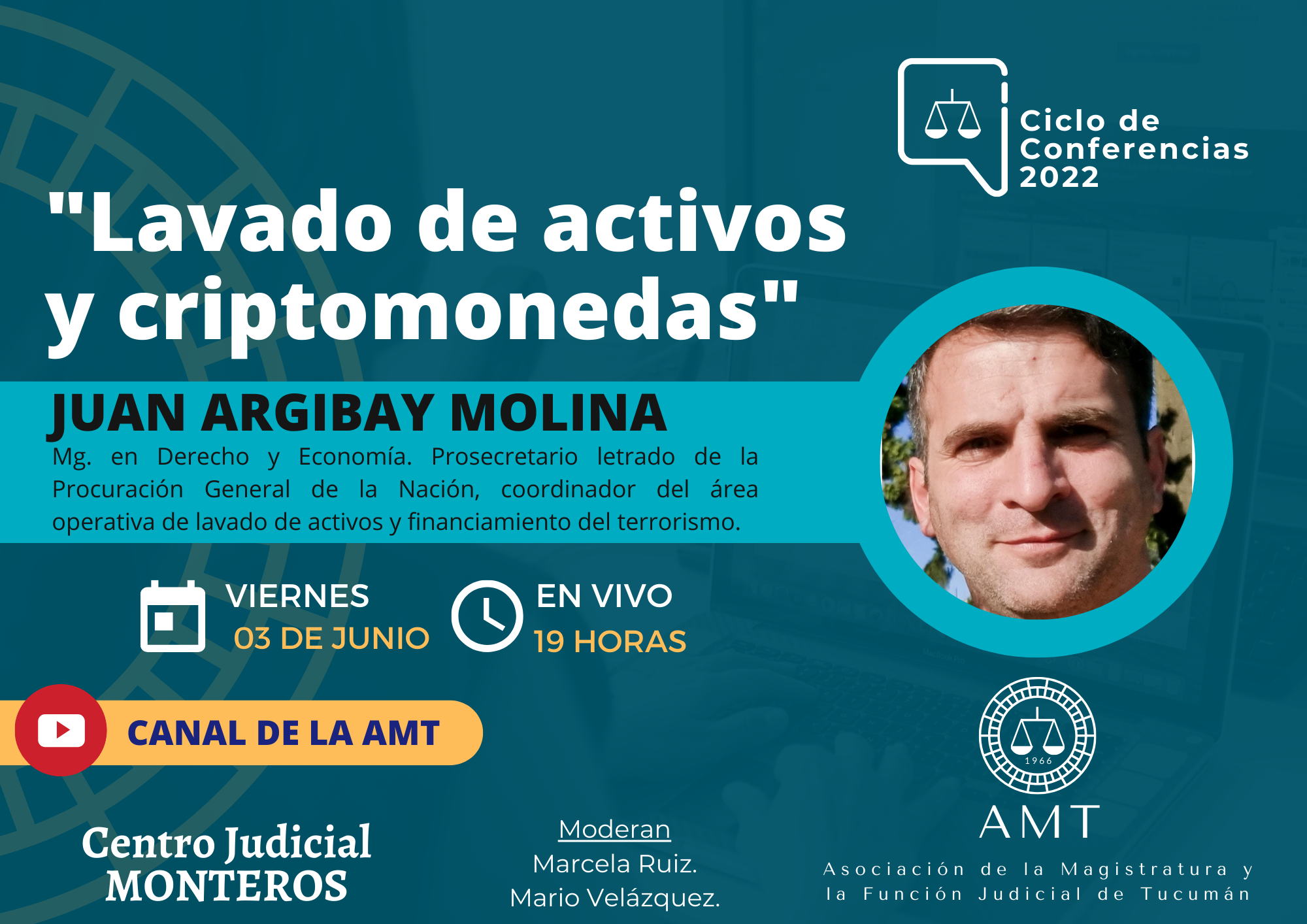Vuelva a ver la conferencia de Juan Argibay Molina «Lavado de activos y criptomonedas»