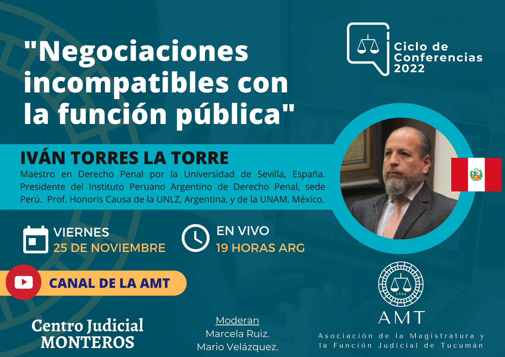Vuelva a ver la conferencia de Iván Torres La Torre «Negociaciones incompatibles con la función pública»