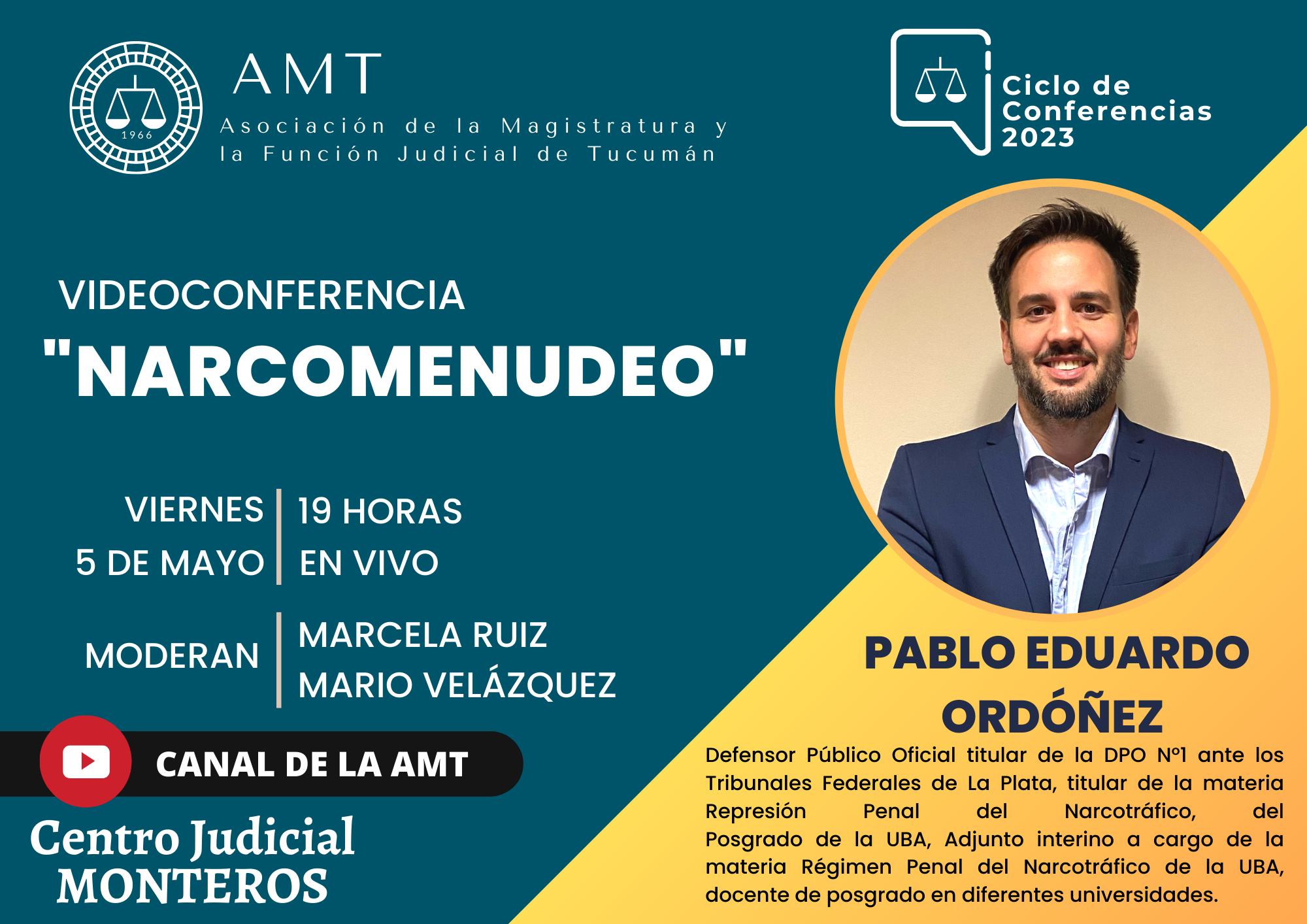 Vuelva a ver la conferencia de Pablo Eduardo Ordóñez «Narcomenudeo»