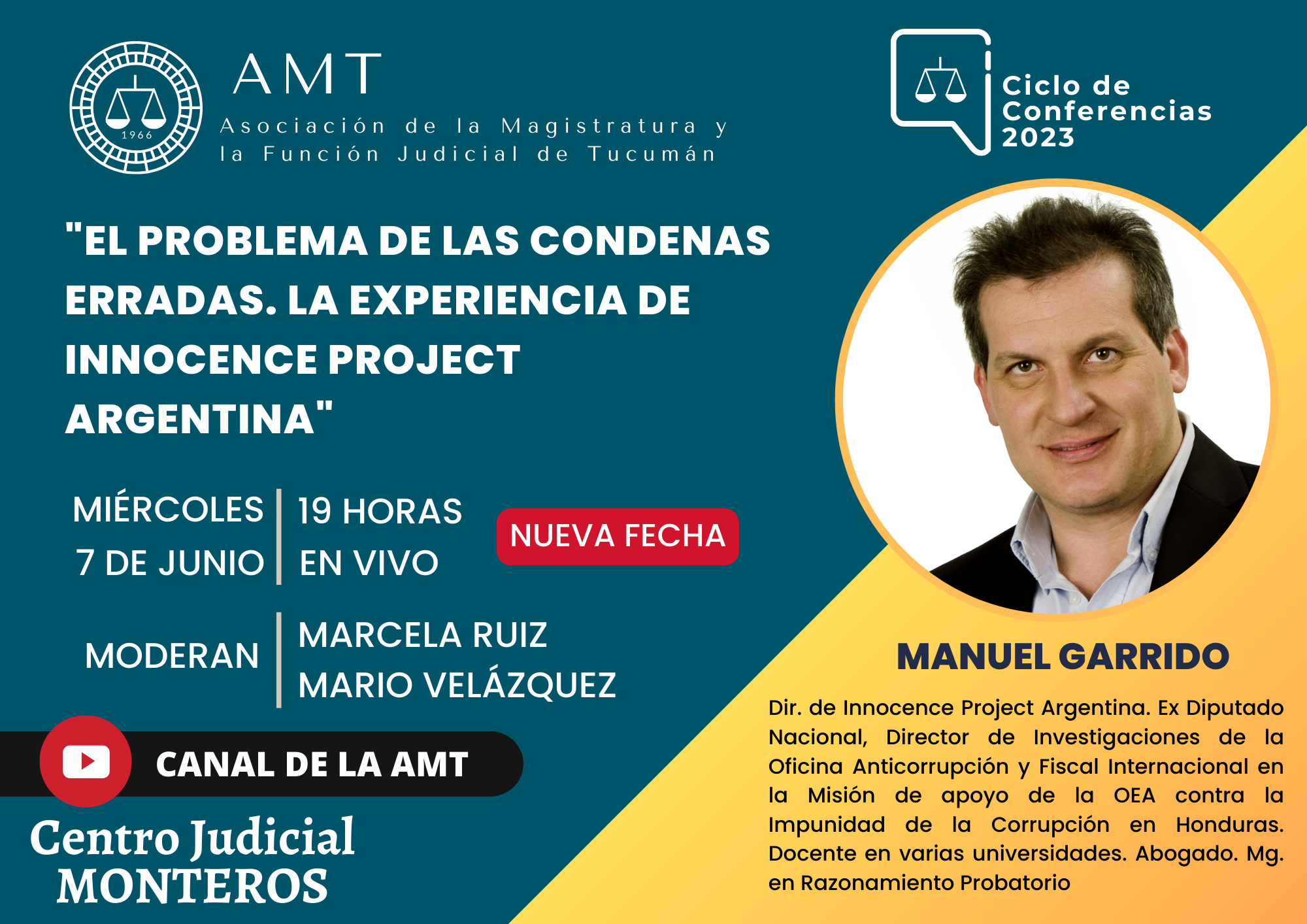 Vuelva a ver la conferencia de Manuel Garrido: «El Problema de las Condenas Erradas»