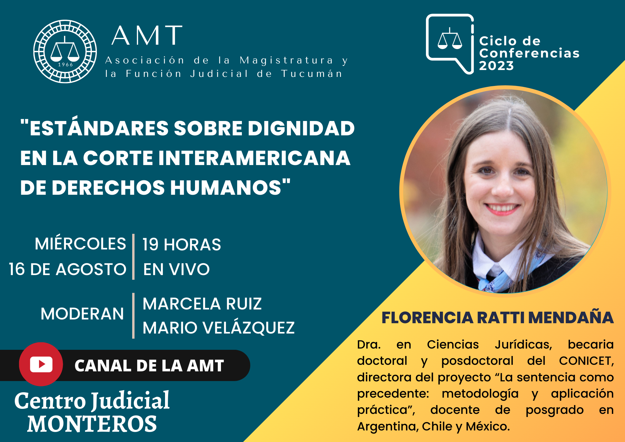 Vuelva a ver la conferencia de Florencia Ratti Mendaña: «Estándares sobre dignidad en la Corte Interamericana de Derechos Humanos»