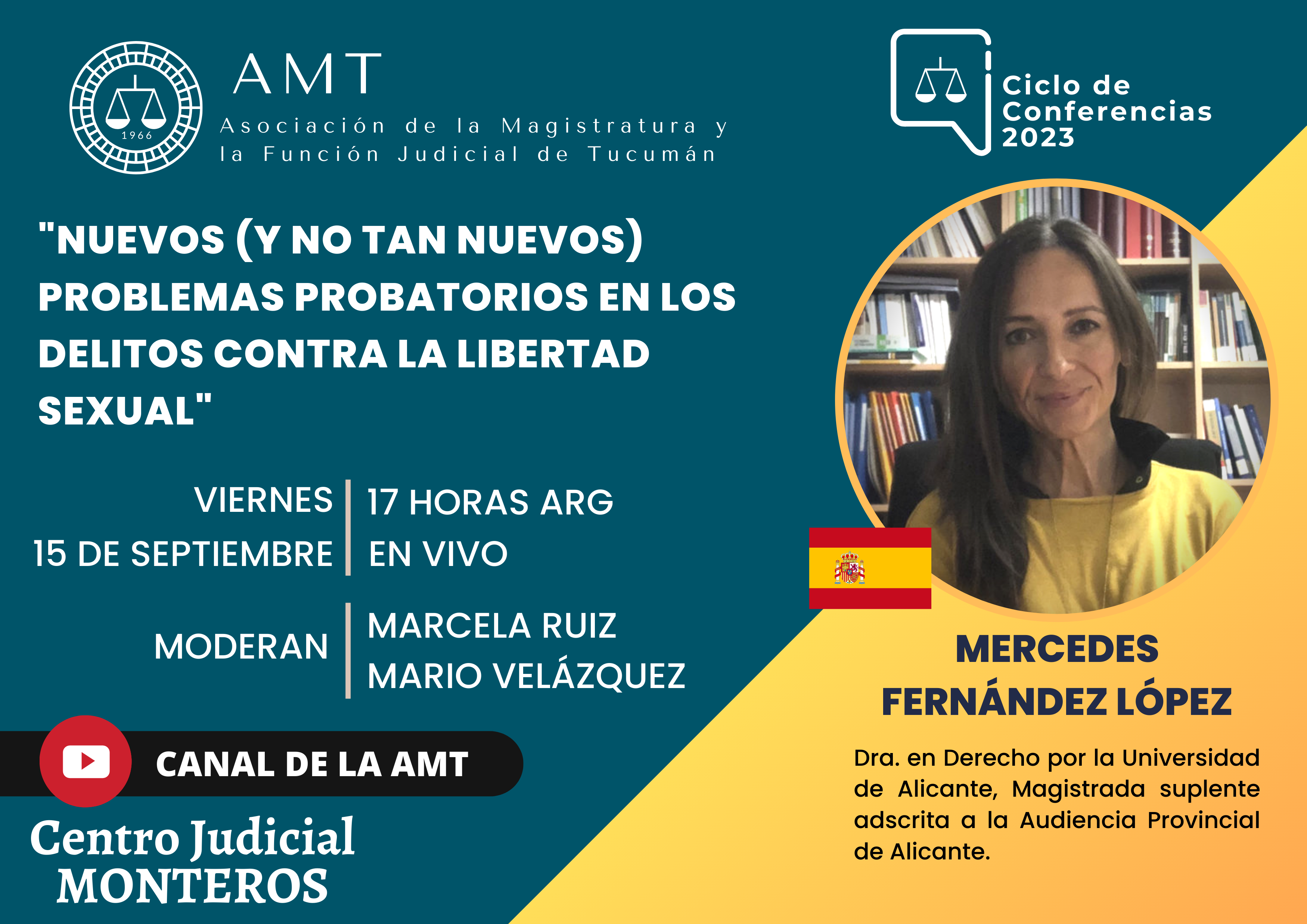 Vuelva a ver la conferencia de Mercedes Fernández López «Nuevos (y no tan nuevos) problemas probatorios en los delitos contra la libertad sexual»